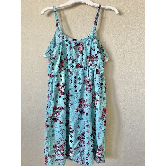 Lot Of 2 Purple Blue Diamond Adjustable Straps Sleeveless Girls Dress Size M 7/8 - Picture 10 of 11